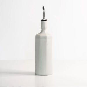 NEW The Bright Angle Elixir Porcelain Olive Oil Dispenser Silk White